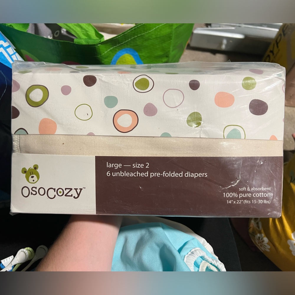 Osocozy Unbleached Size 2 Prefolds